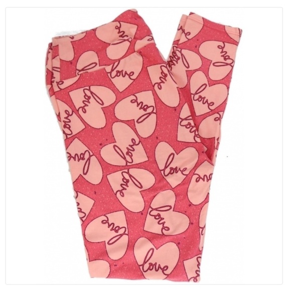 ❤️ 🆕 LULAROE Hearts Pants Size M - Picture 1 of 6